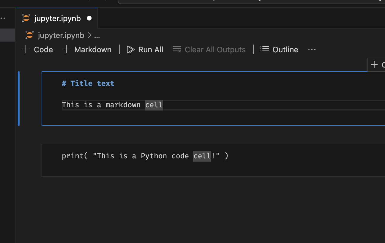An extremely minimal Python notebook example